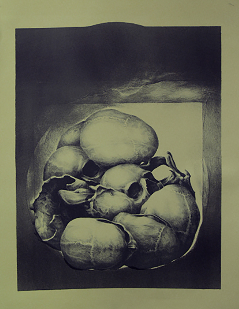 Siem Reap Homage II 2005. 2 stone Lithograph. 17x13ins
